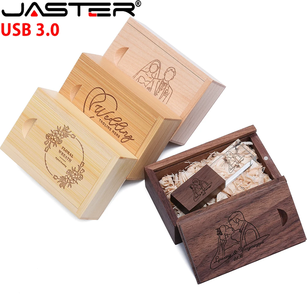 

Флэш-накопитель Crystal USB 3.0, 64 ГБ, высокоскоростная флэш-накопитель, 32 ГБ, бесплатный индивидуальный логотип, 16 ГБ с деревянной коробкой, U-диск, 8 ГБ, 4 ГБ