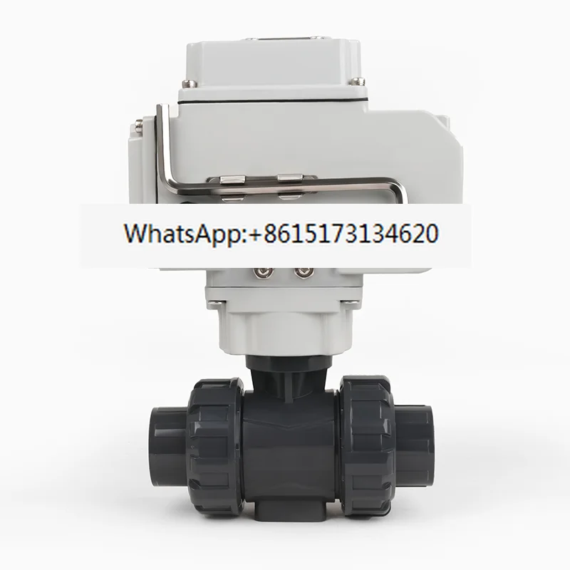 

UPVC Electric Ball Valve Double Actuator Electric Switch Type AC220V High Temperature and High Pressure Cut-off Steam Valve DN15