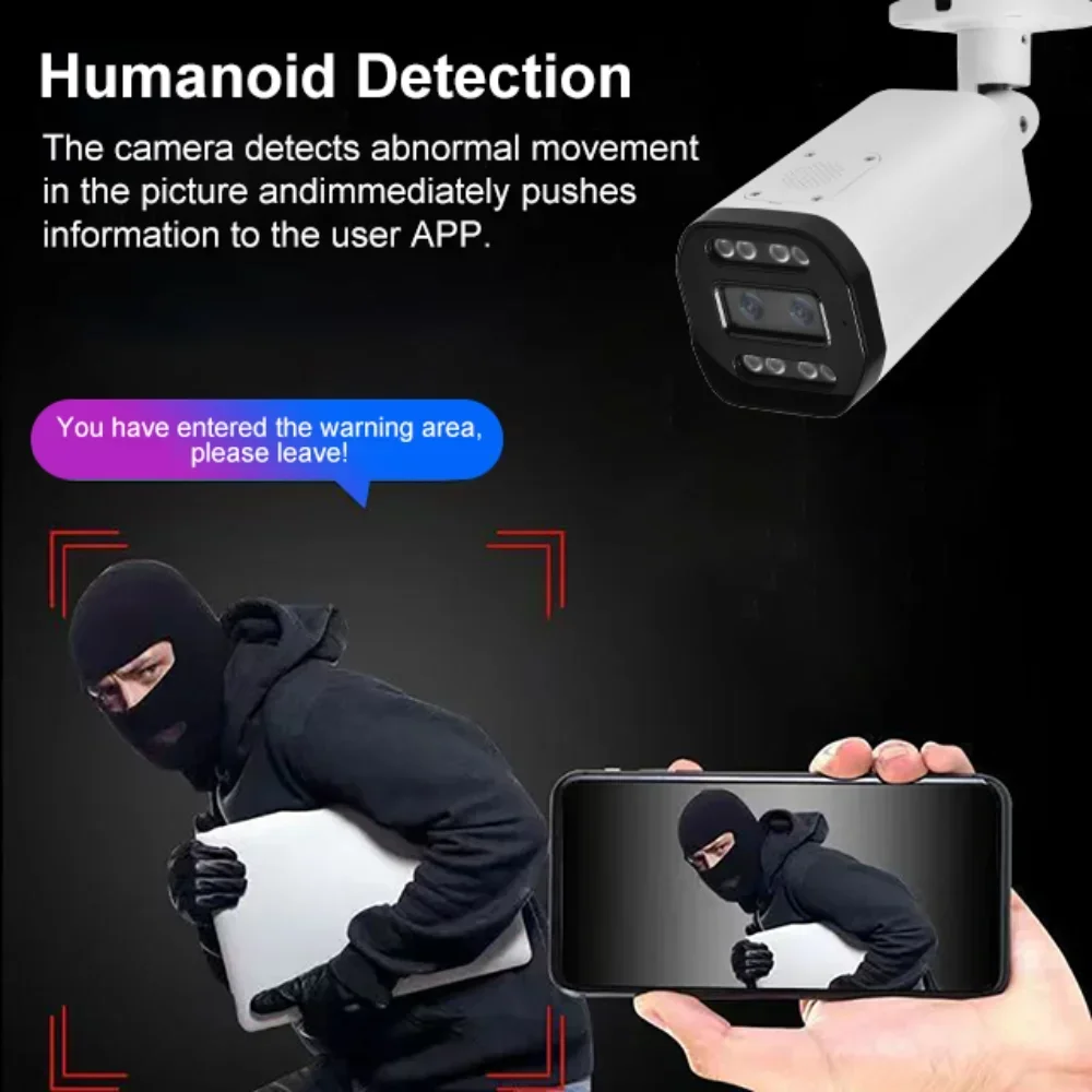 كاميرا PEGATAH ctv مقاومة للماء مع عدسة مزدوجة ، كاميرات مراقبة خارجية ، بألوان كاملة ، رؤية ليلية ، مراقبة بالفيديو ، 4MP ، IP66