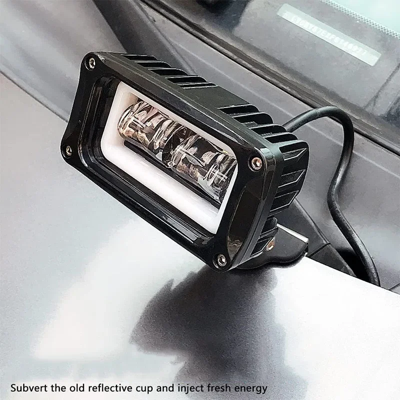 

4 Inch LED Work Light for Car Motorcycle Headlight Fog Lamp 40W 8000LM Angel Eye Daytime Running Lamp for Off road SUV UTV Truck