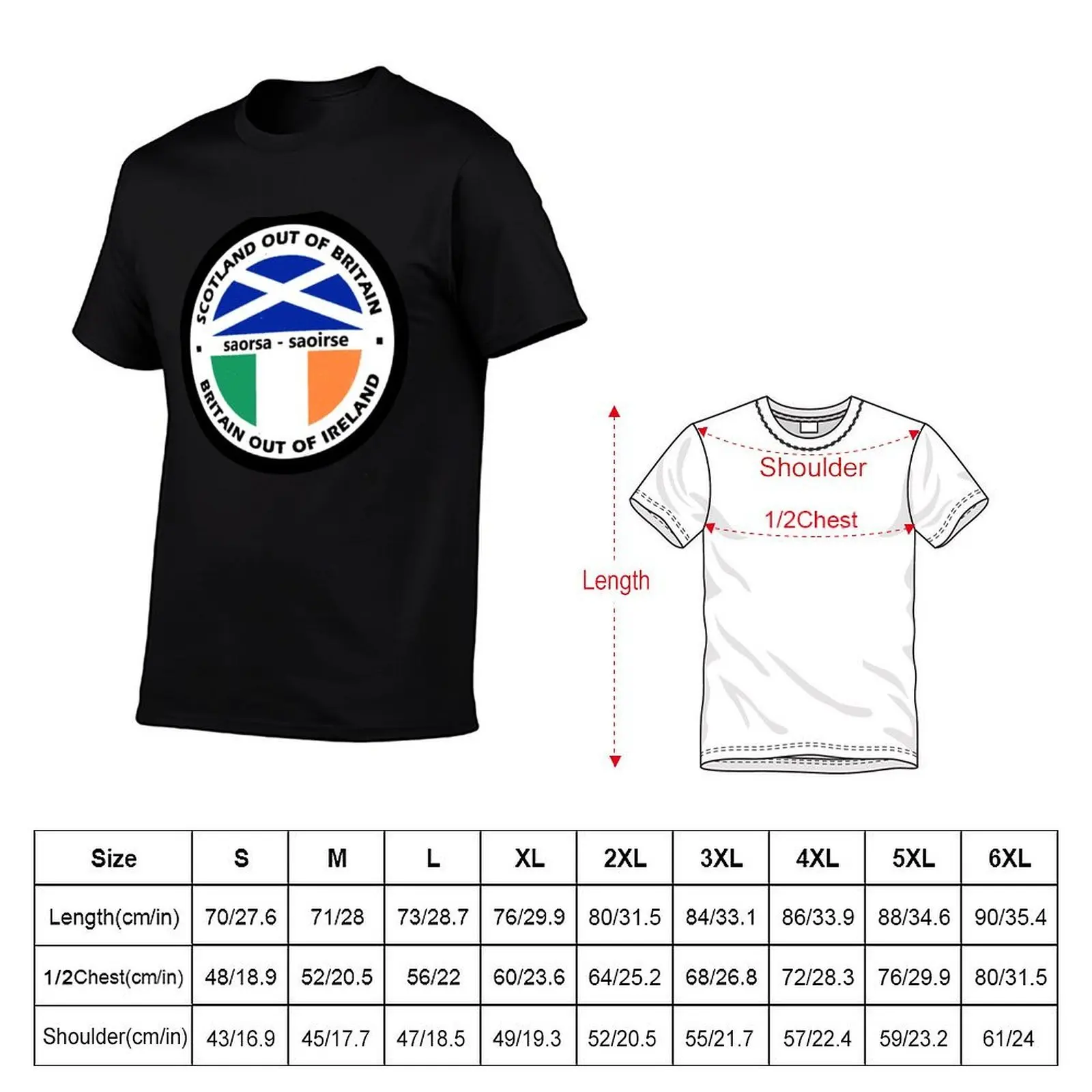 Scotland Out of Britain - Britain Out Of Ireland - SNP - SF- Celtic Saor Alba T-Shirt