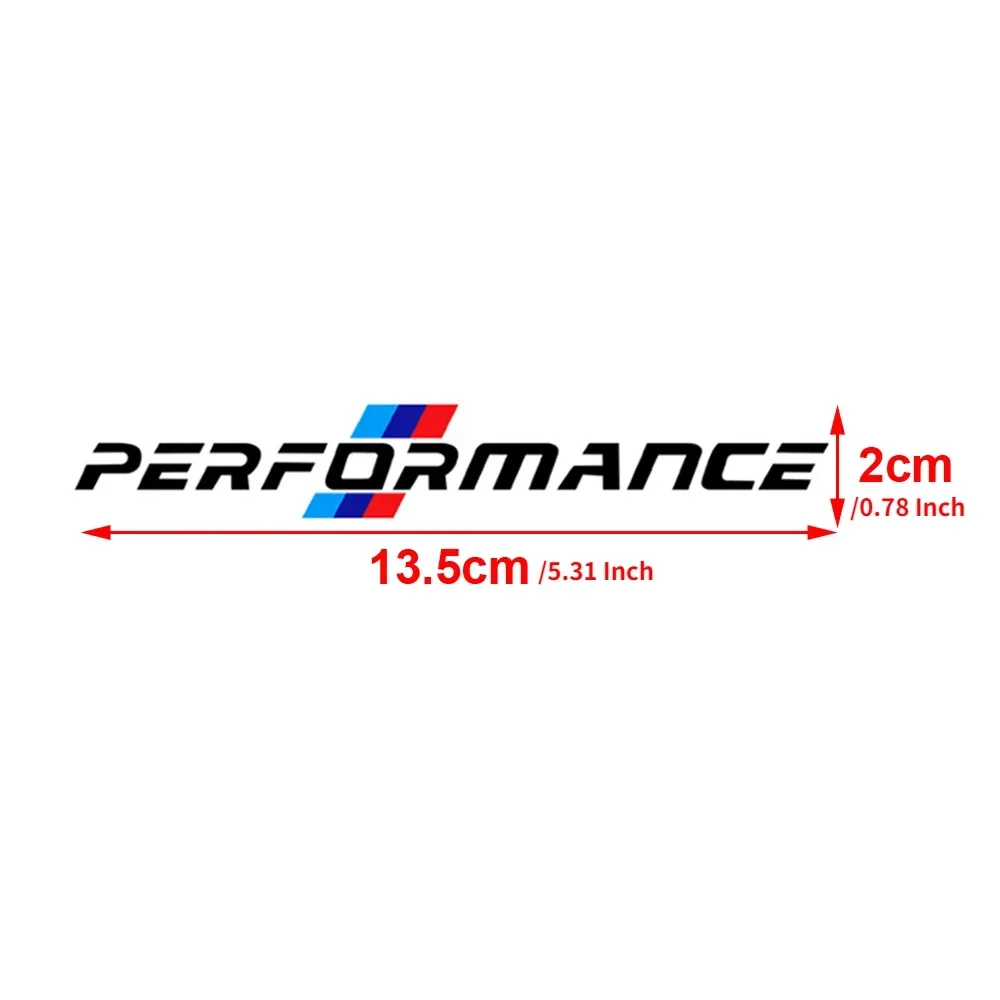 4PCS/SET White Performance Sticker for Car Motorcycle, Stylish Racing Decal, Auto Moto Exterior Customization Accessory