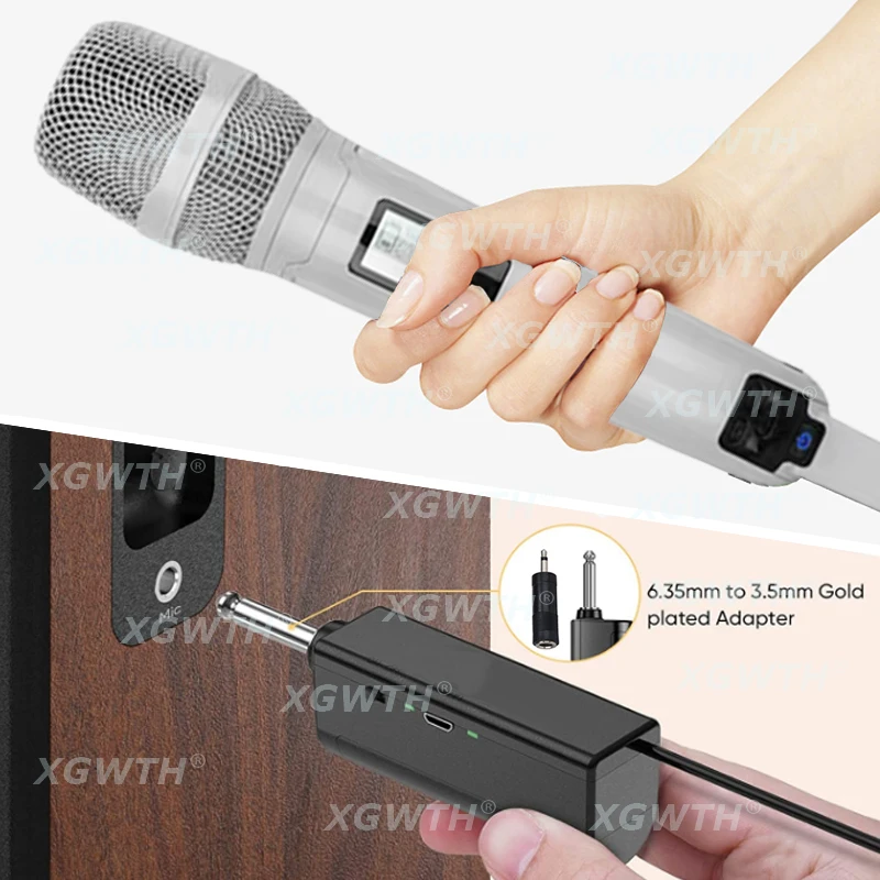 Draadloze Microfoon Uhf Handheld Dynamische Mic Karaoke Systeem Skm9000 Oplaadbare Ontvanger Dj Studio Luidsprekerversterker Theater