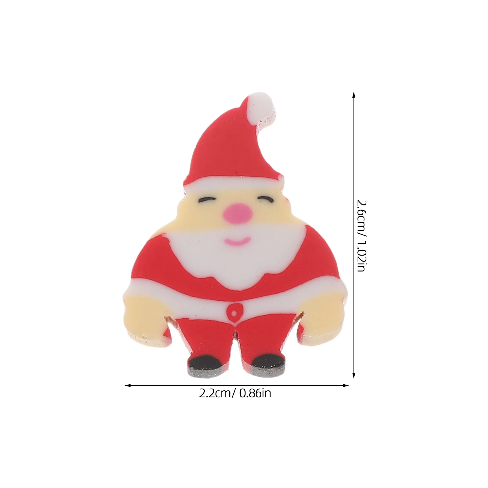 50Pcs Kids Cartoon Erasers Set Christmas Tree Santa Claus Snowman Shaped Fun Educational Tools Classroom Incentives Stocking