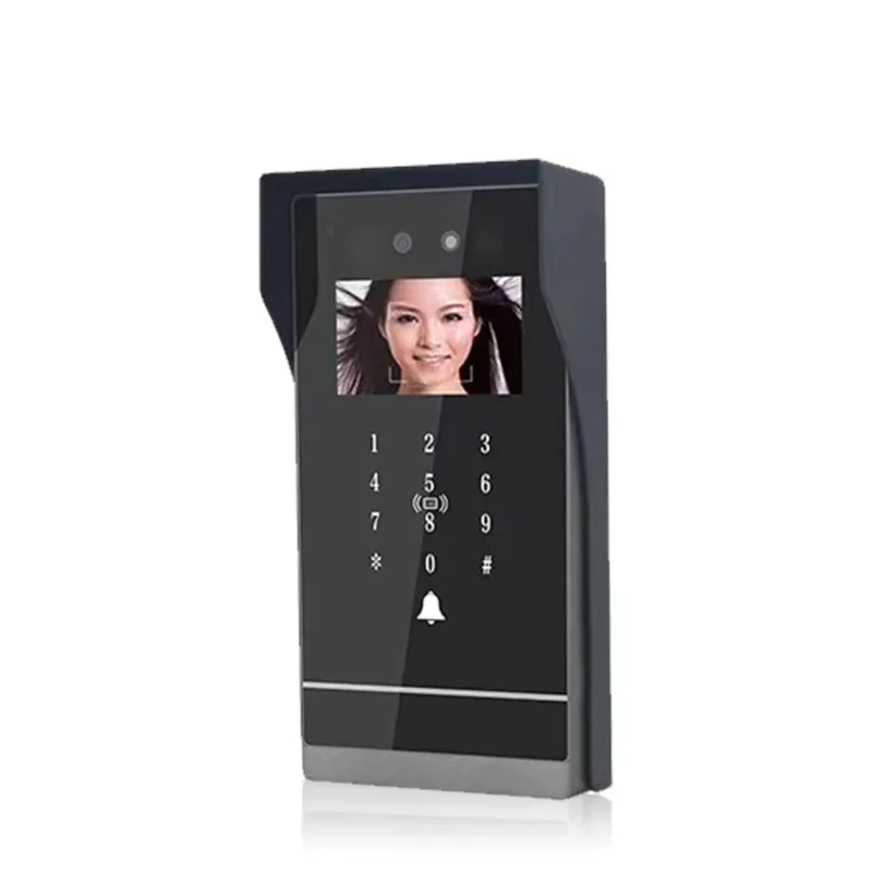 

30S Facial Recognition Visual Intercom Doorbell Access Control System 3-inch High-definition Screen Touch Buttons