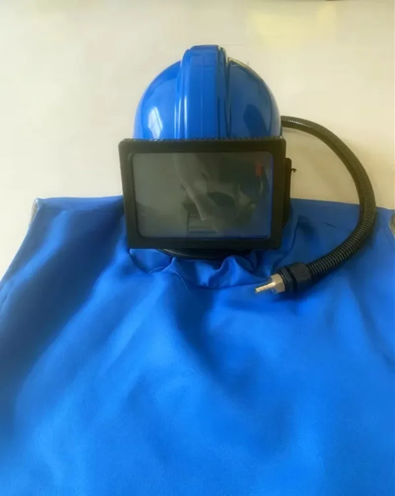 Capacete de Explosão de Areia com Mangueira de Respiração de ar Jateamento de Capuz