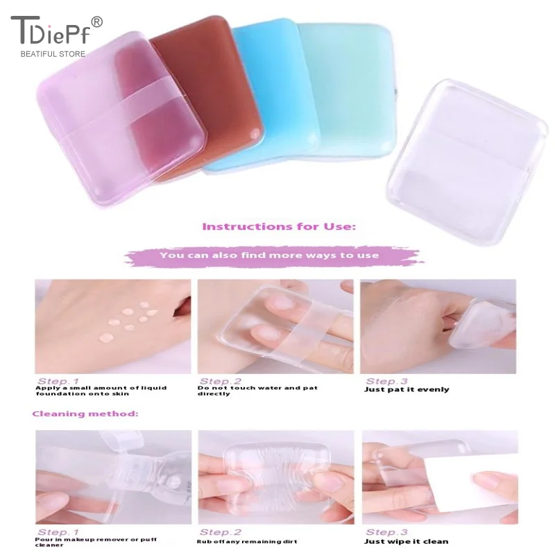 مربع لينة مسحوق نفخة هلام سيليكون جل مسحوق نفخة لمستحضرات التجميل الوجه الأساس BB كريم لا مسحوق الأكل مسحوق ماكياج أداة