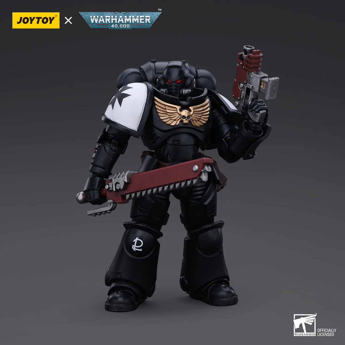 JOYTOY Warhammer 40K Space Marines Figuur Black Templars Outriders Brother Valtus Action Figure Gezamenlijke Beweegbare Beeldje Model Speelgoed