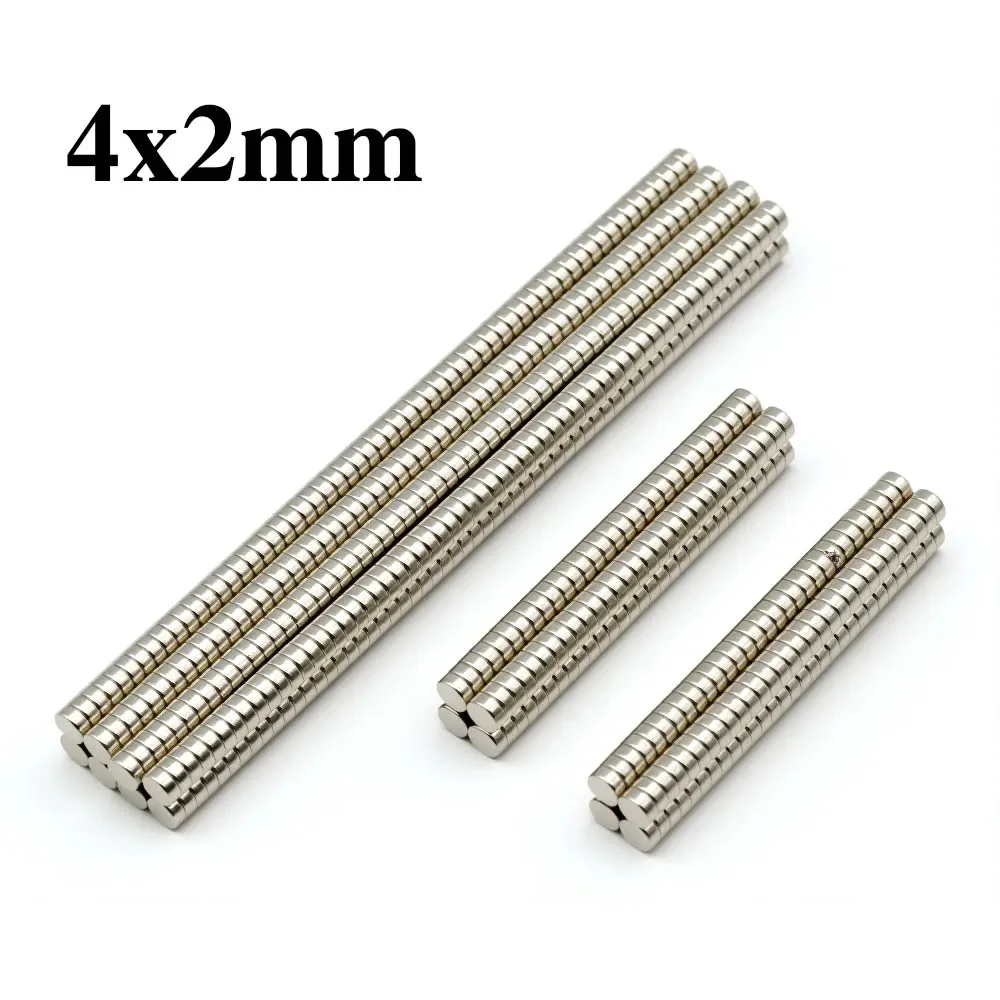 4x2mm Super Powerful Round Magnet Neodymium Magnet NdfeB N35 Strong Permanent Magnetic imanes Refrigerator Magnet