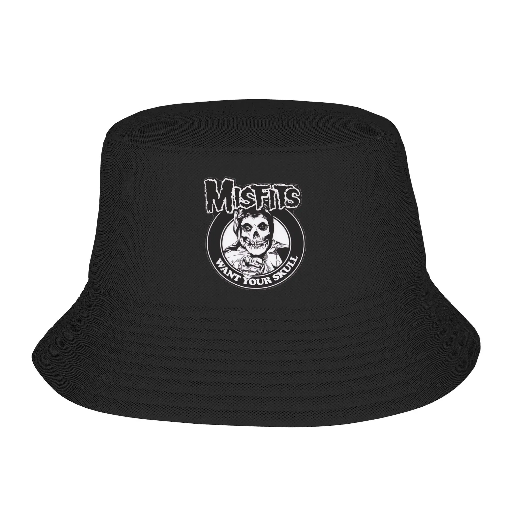 

Misfits Skull Bucket Hat Panama Bob Hats Outdoor Fashion Reversible For Summer Beach Fishing Unisex Fisherman Caps