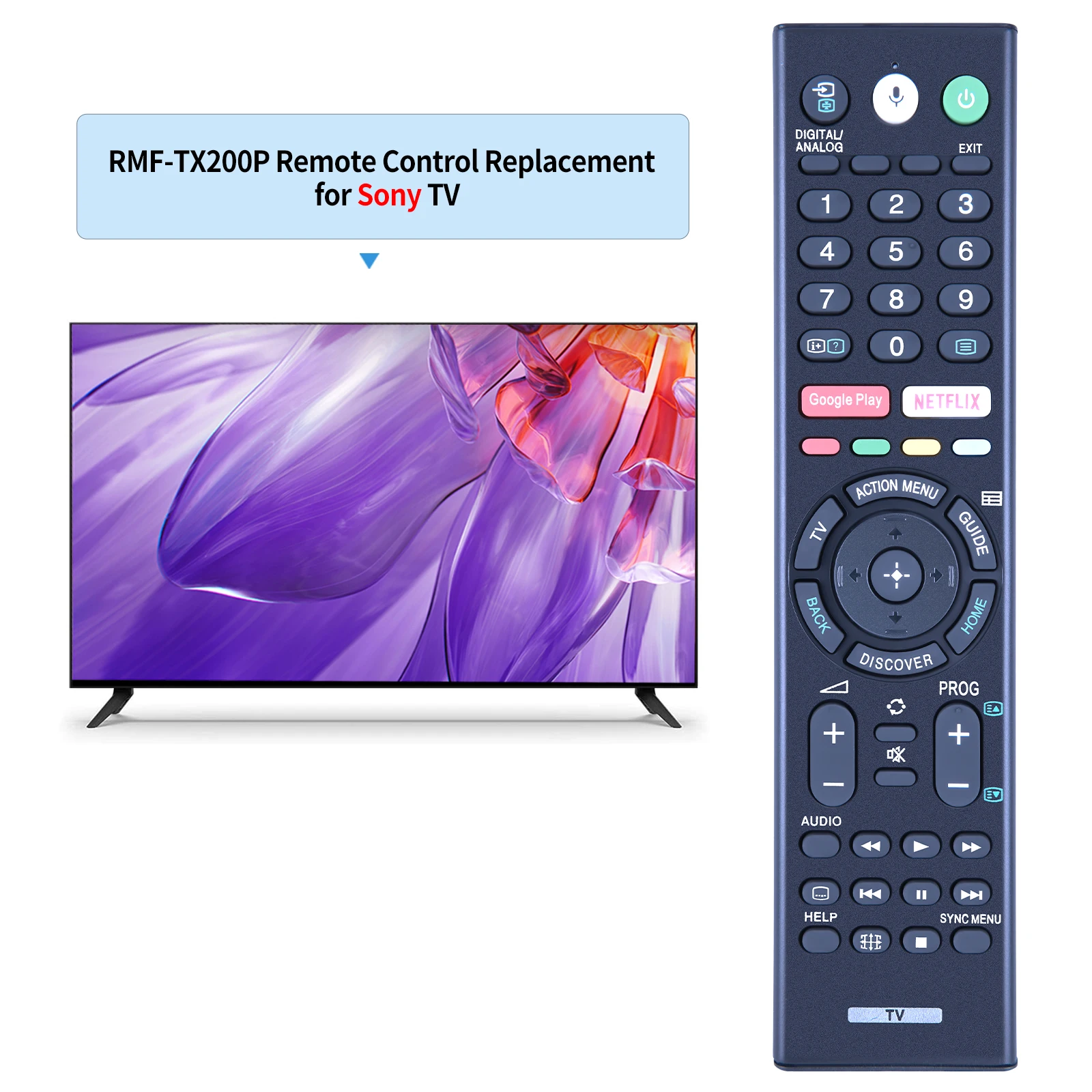 Voice Bluetooth Remote Control RMF-TX200P RMF-TX300A For SONY Bravia Television KD-49X8000D KD-55X9300E KD-65X9300E KD-75X9400E