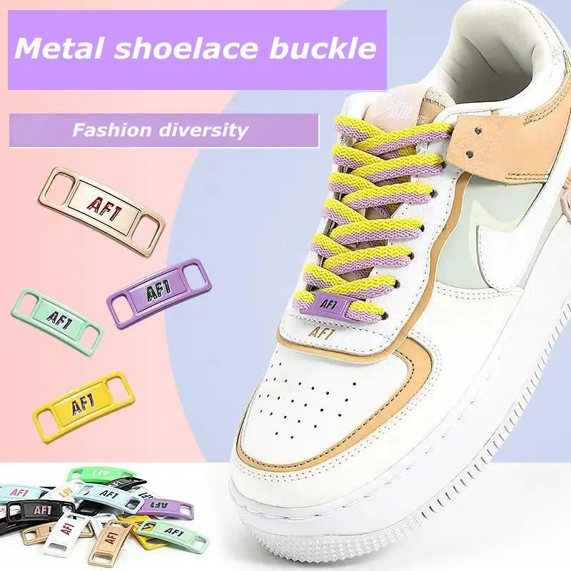 2Pcs/Pair AF1/AJ Shoelaces Buckle High-quality Metal Lock Shoe Accessories DIY Decoration Kits Applicable Air Force 0ne Shoes