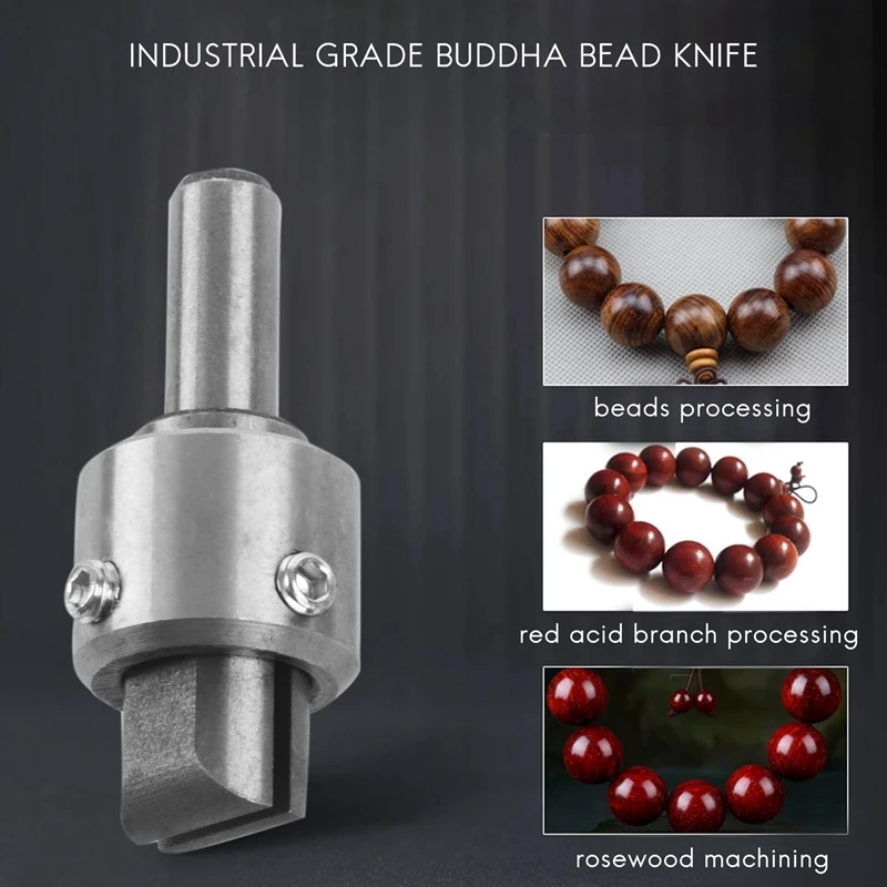 AA46 24 Buah Pisau Bola Logam Alat Pertukangan Bor Manik Kayu Cetakan Manik Putar 6-25Mm