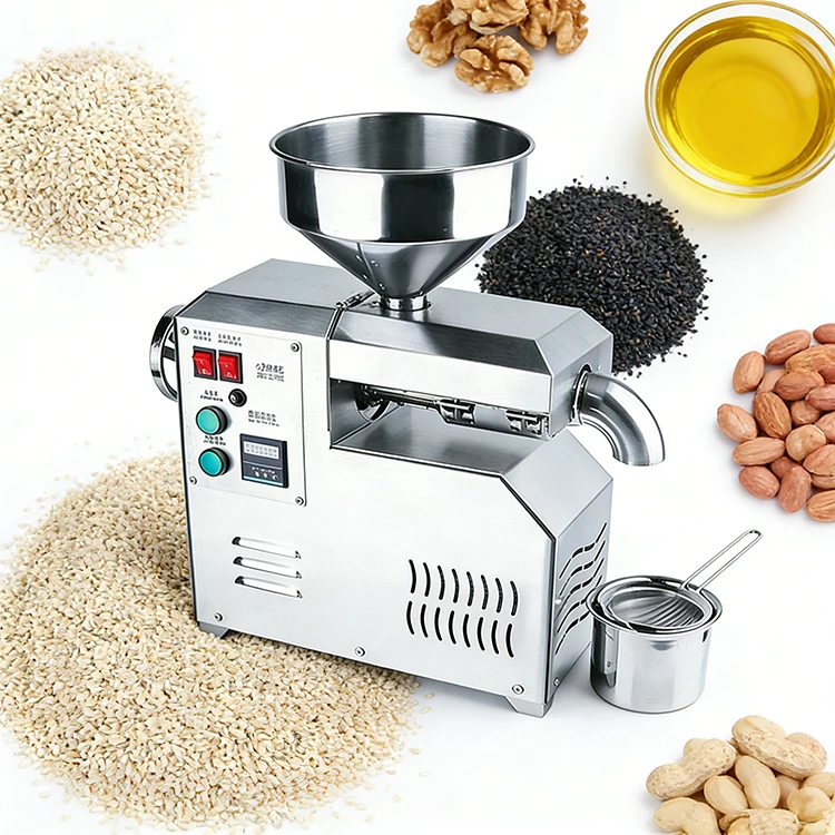 Compact Low-Noise Oil Press 500x300mm - Ideal for Italian Deli Shops & Small Footprint Retail