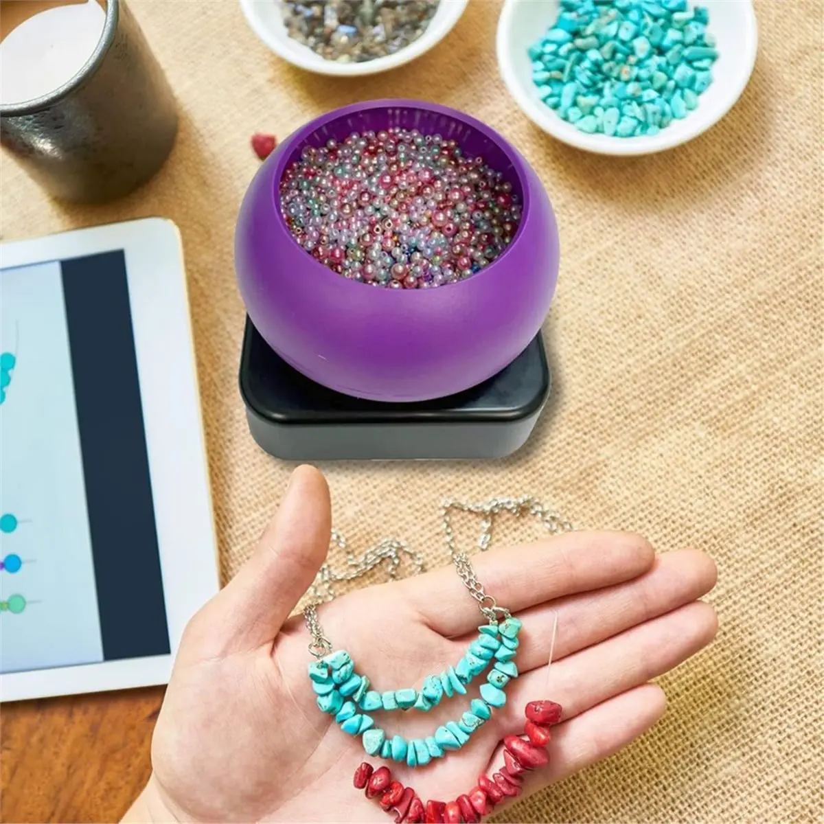 2026 New Electric Bead Spinner for Jewelry Making, Adjustable Speed Bead Loader for DIY Bracelets, Necklaces & Waist Beads