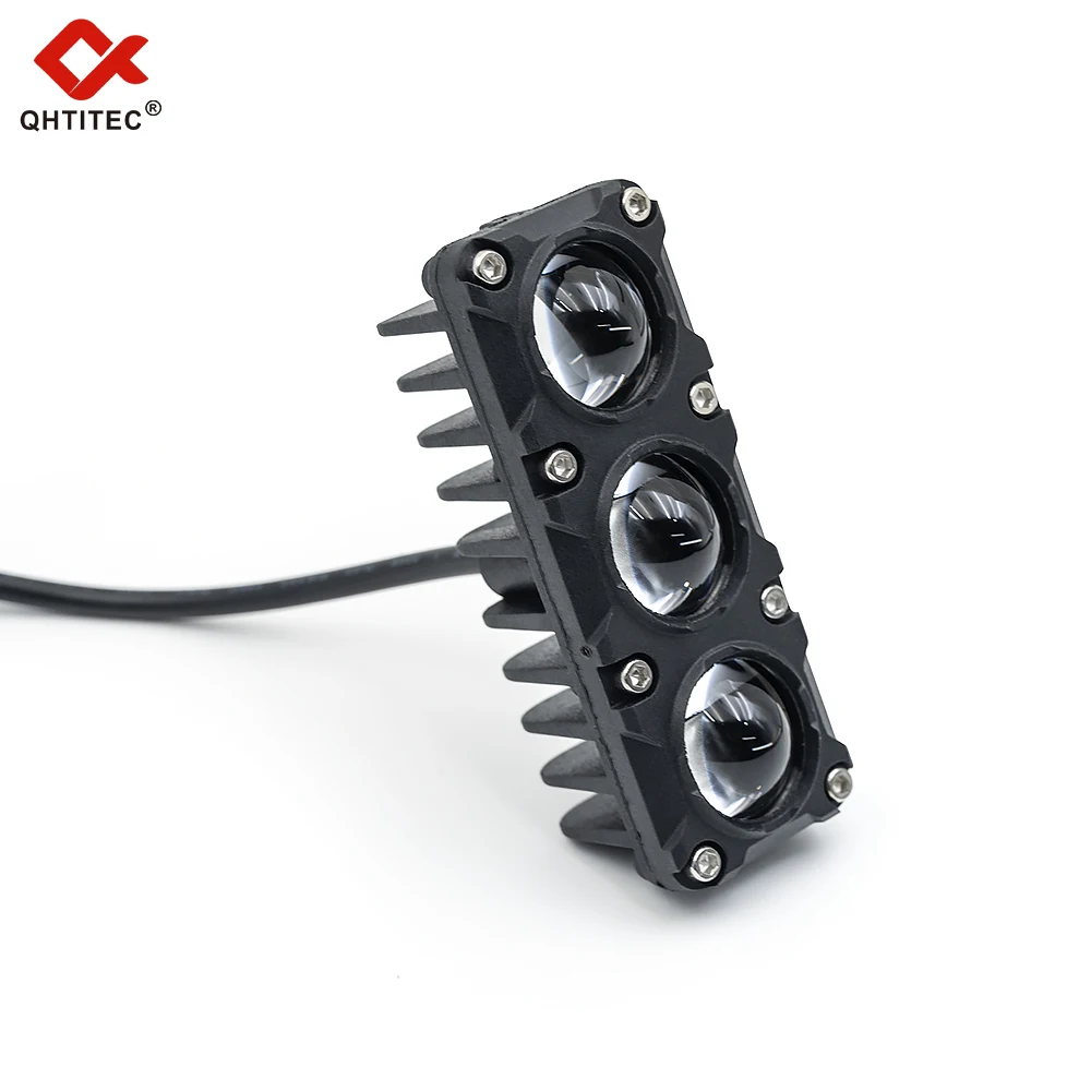 Universal Motorcycle LED Spot Light Bar HD Condenser Lens 300M Long Distance Lighting IP67 Waterproof Auxiliary Headlight 180° A