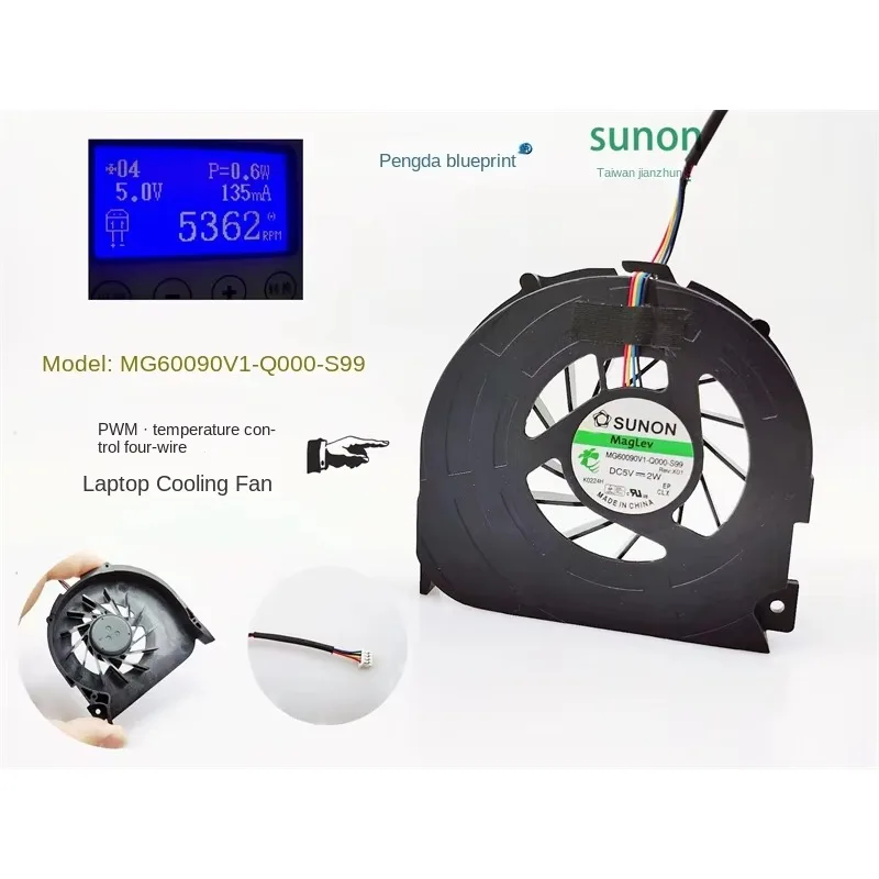 pa Silent calibration MG60090V1-Q000-S99 Hydraulic 5WW temperature control PWM notebook turbo cooling fan