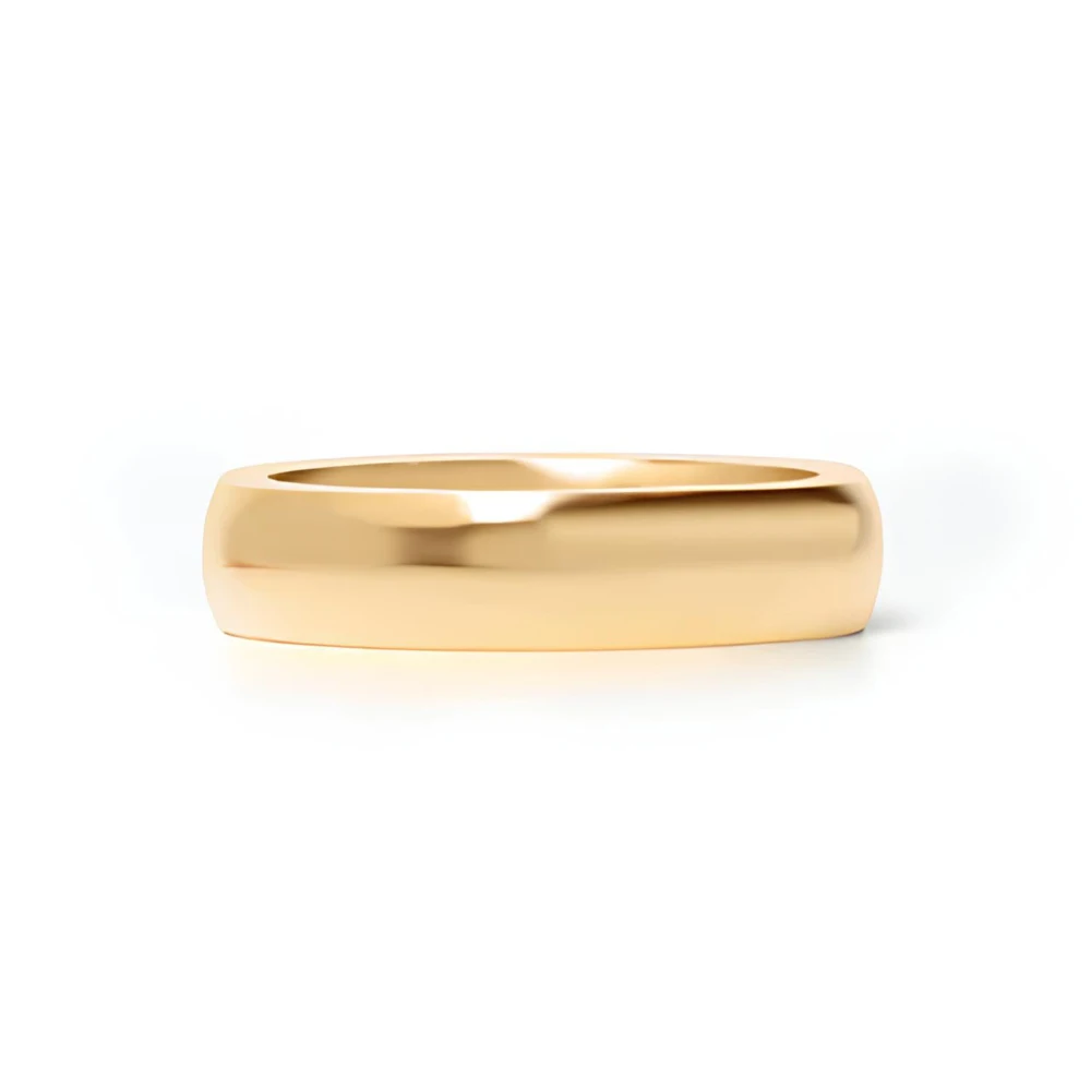 Einfache 8-mm-Ringe aus Edelstahl für Damen, trendiger, 18-karätig vergoldeter, wasserdichter Schmuck, Geschenk für die beste Freundin, verblasst nicht – Detail 5