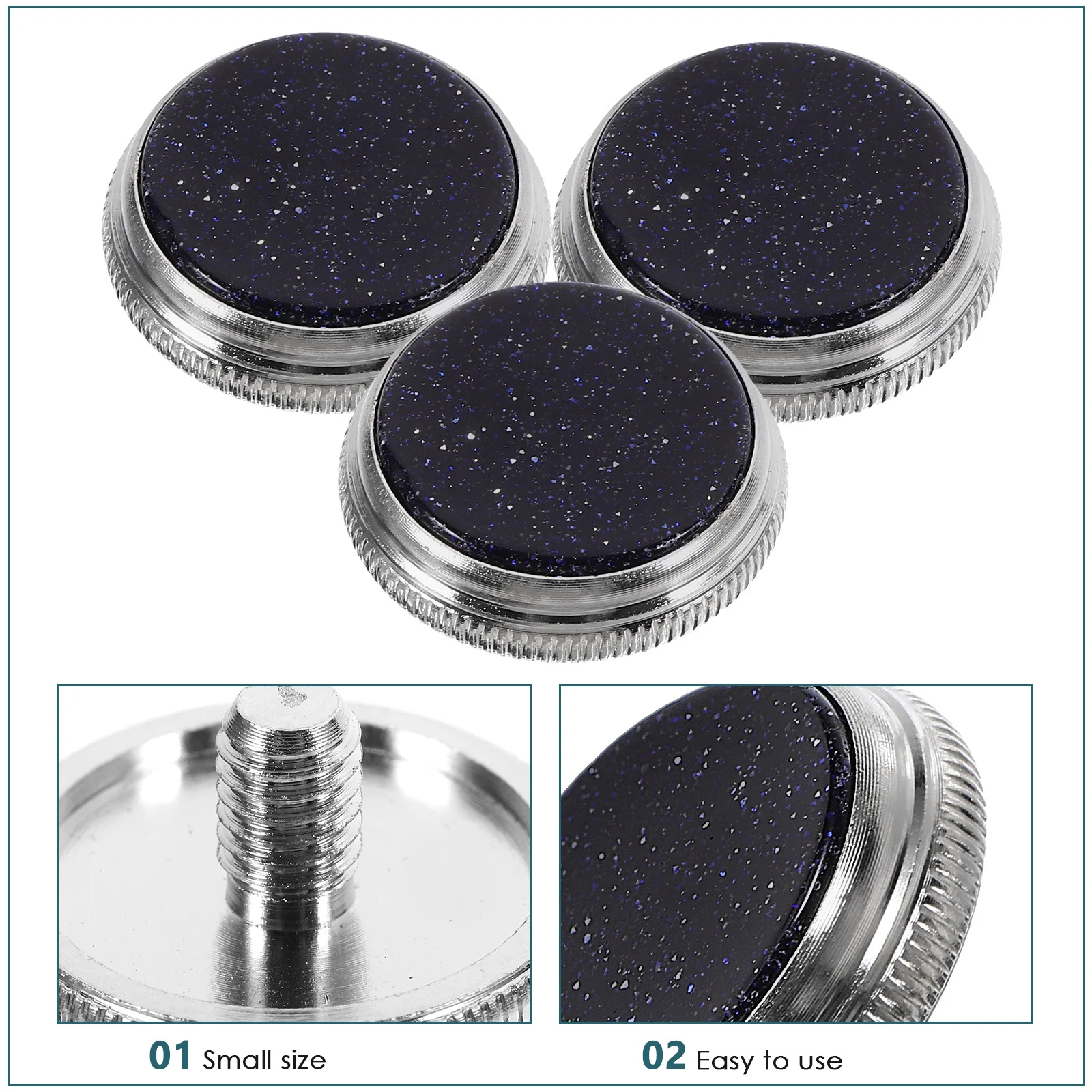 

3Pcs Instrument Finger Button Trumpet Press Button Heavy Duty Musical Tool Replacement Buckle for Brass Instruments