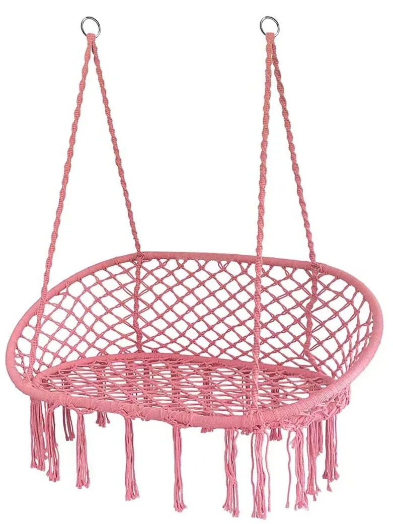 Doppel hängender Stuhl Internet Promi Douyin Indoor Outdoor Balkon Schaukel Wiege Seil gewebte Fransen Hängematte Sitz