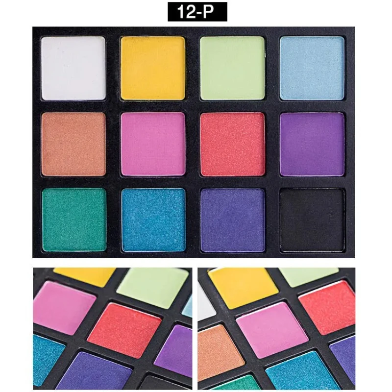 12 cores shimmer natureza brilho paleta de sombra maquiagem cosméticos terra nude sombra em pó conjunto de maquiagem à prova dwaterproof água 612 #