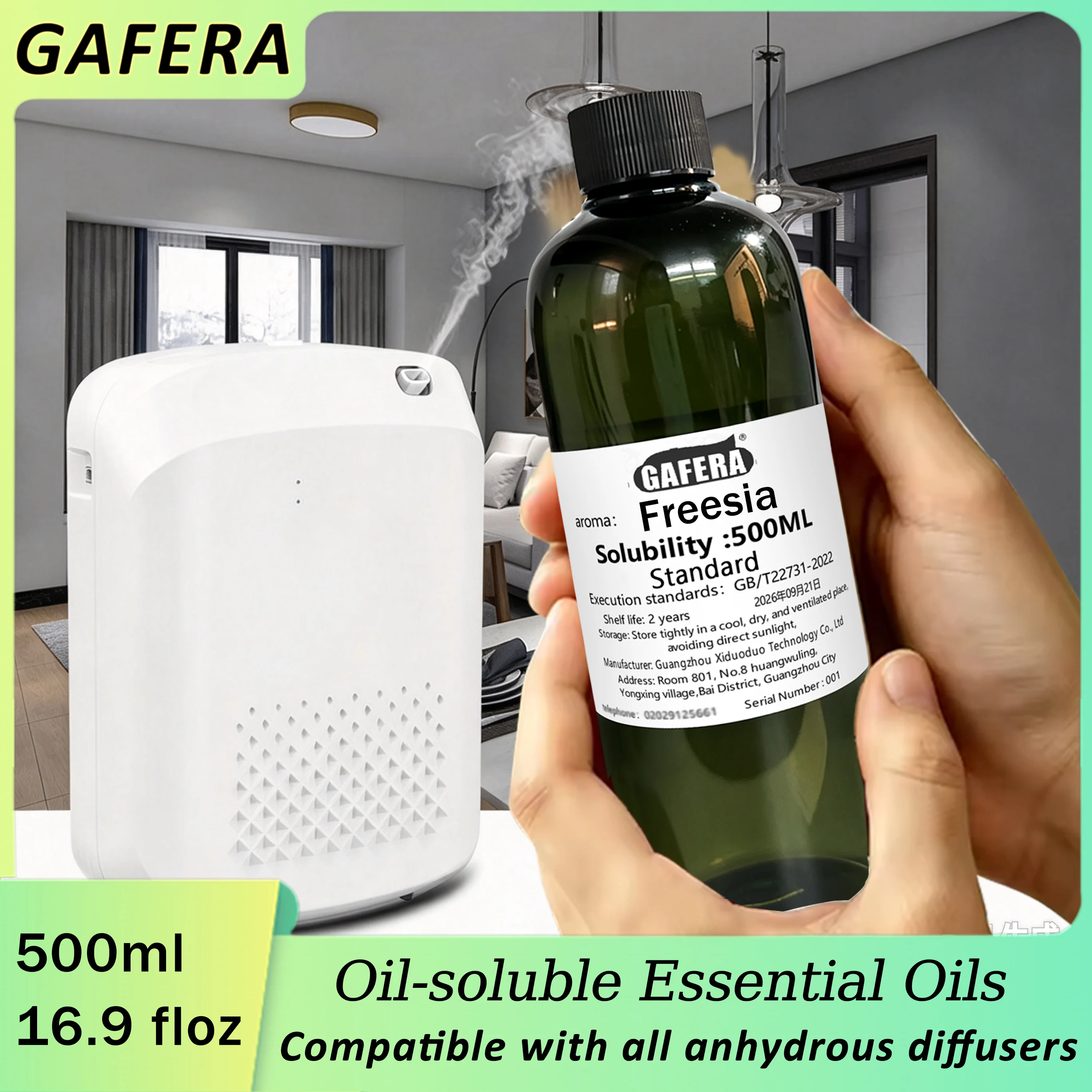 Hotel Scent Diffuser Oil, suitable for all waterless aroma diffusers and ultrasonic diffusers, Ritz Carlton,500 ml / 16.91 fl oz