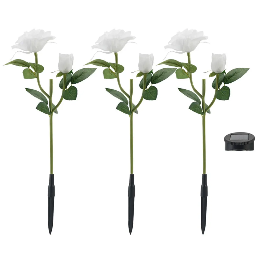 

Rose Lantern LED Flower Light 3 in 1 Waterproof Outdoor Garden Landscape Lighting Solar Gifts Romantic LED