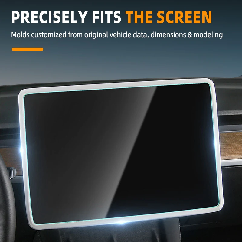 

Силиконовая защитная рамка для Tesla Model 3Y Juniper, край центрального управления, дисплей навигации, защитная пленка для экрана, аксессуары