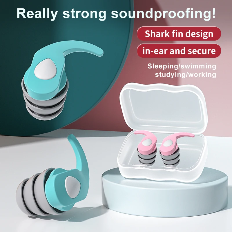 Sleep Noise Reduction Earplugs Waterproof Swimming Anti-Noise Ear Plug Soft Comfort Sound Blocking Earplugs Set For Travel Work