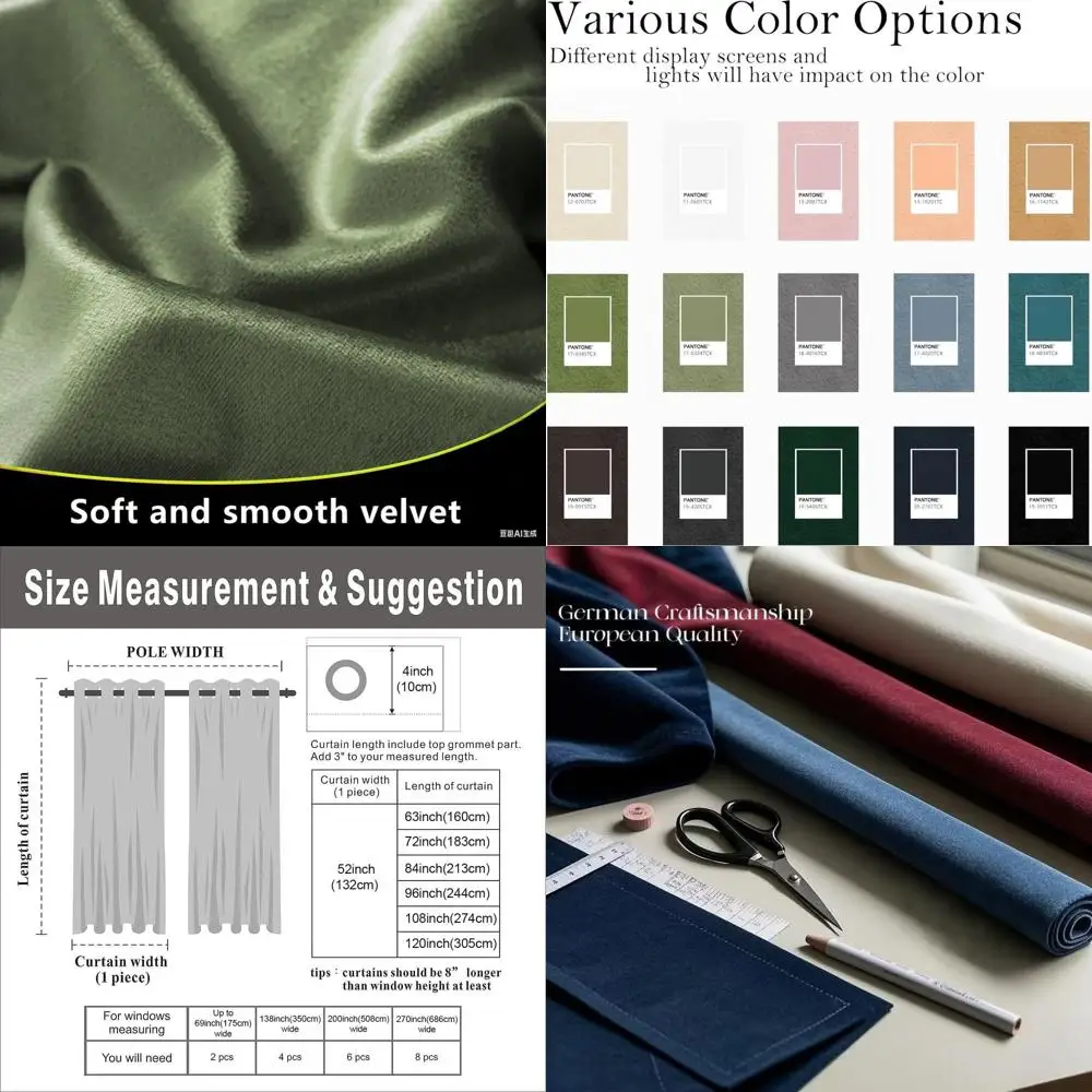 

Роскошные шторы из бархата цвета шалфейно-зеленый, 2 панели, 52x120, для обеспечения конфиденциальности и контроля света