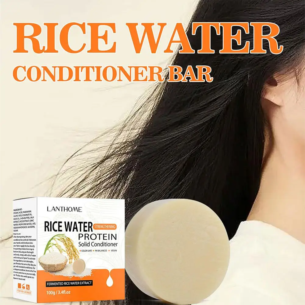 Organic Rice Shampoo Soap Bar Oil Free Conditioning Bar Water Protein Hair Rice Soap Soap Nourishing Anti-loss J7N8