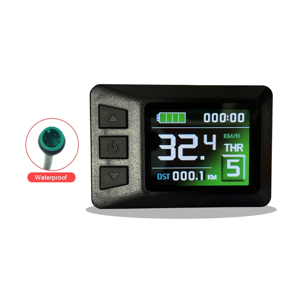 

Electric Bicycle Color Display For KT-LCD7C 65x44mm Black ABS Electric Bicycle Instrument ELectric Bike Large Colorful Screen