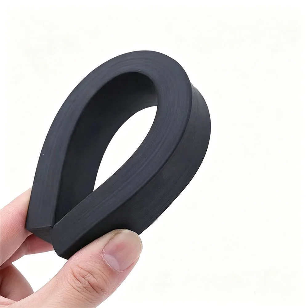 1/5M Nitrile Rubber Solid Sealing Strip Rectangular Flat Square Rubber Strip Door And Window Shock-Absorbing Sealing Strip