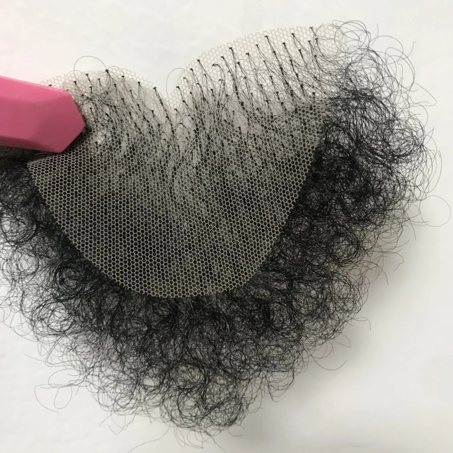 Male and female simulation private body hair physical doll pubic hair patch lace silk mesh hand crochet wig accessories