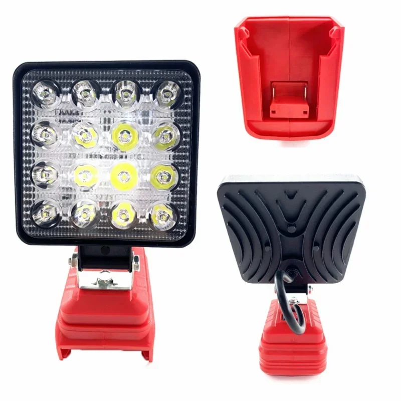 Cordless LED Work Light Flashlight Outdoors Flood Lights For Makita DeWalt Milwaukee 18V Lithium Battery Camping Hiking Lighting