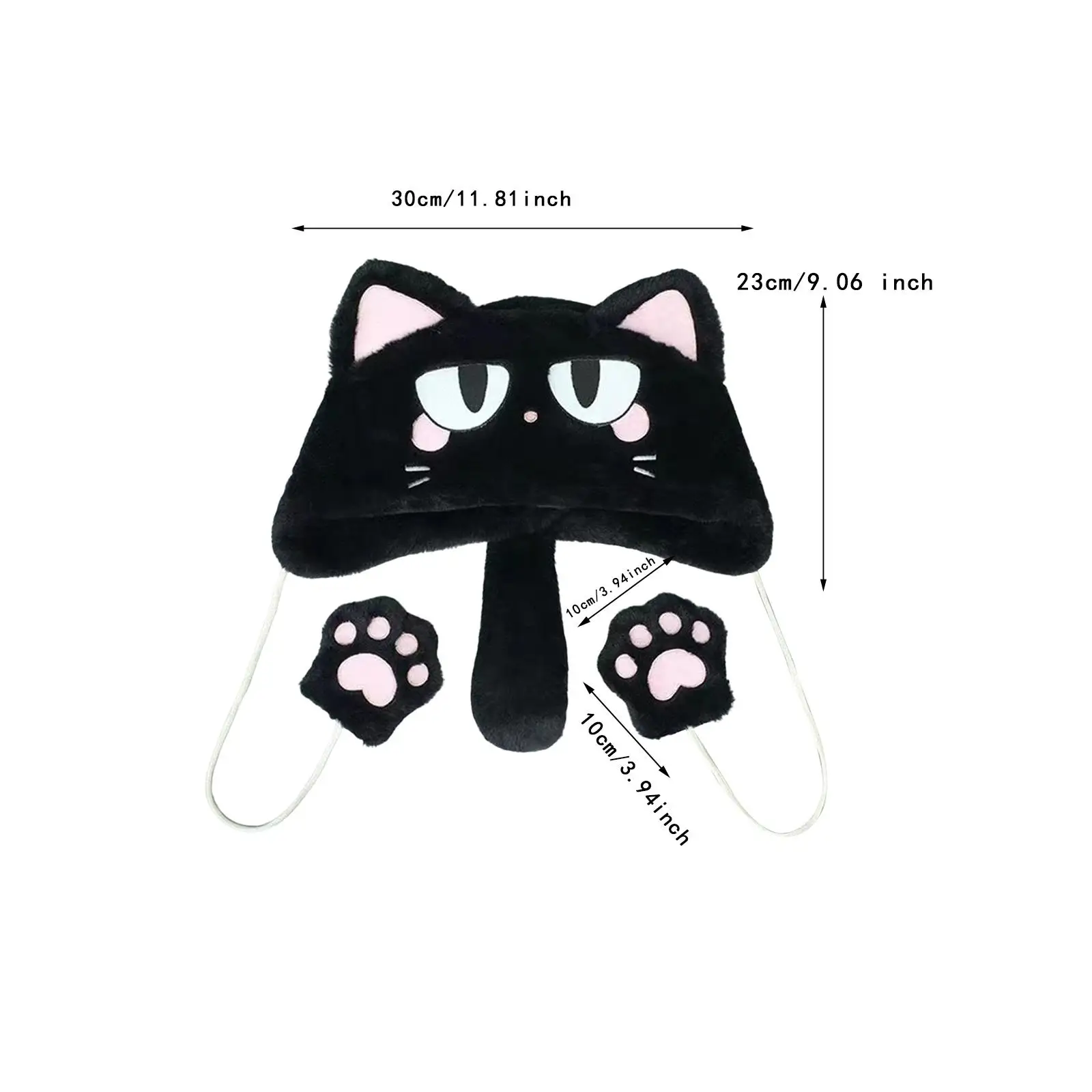 Chapeau d'oreille de chat en peluche douce créative, chapeau de cosplay d'anime, accessoire de photo mignon, chapeau pour le festival de boule, la représentation d'étape, le ply play, le carnaval