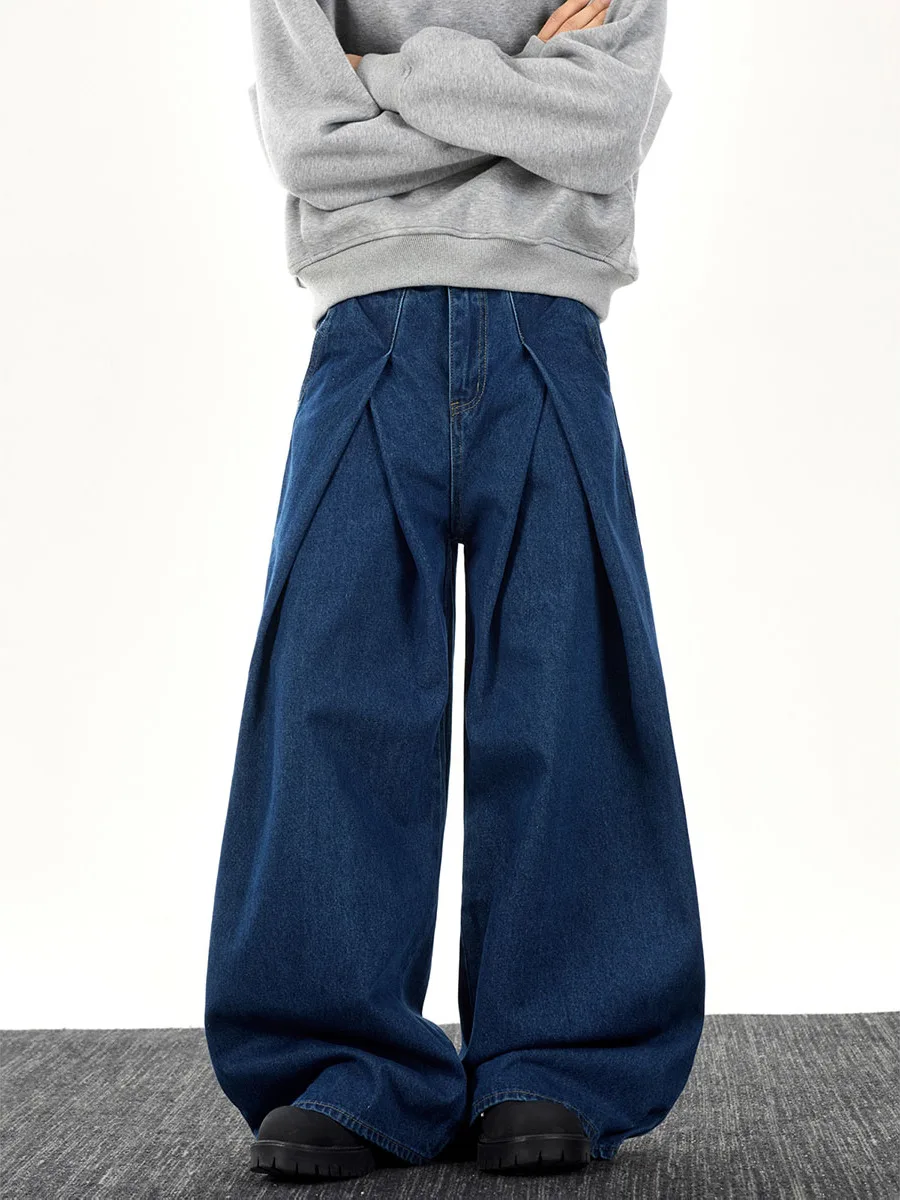 

Women's Blue Baggy Y2k Wide Jeans Vintage Harajuku Grunge Jean Pants Japanese 2000s Style Oversize Boyfriend Denim Trousers 2025