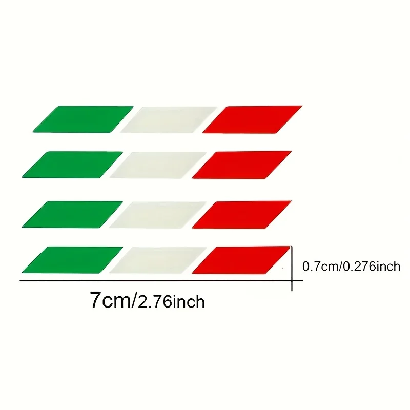 4pcs/set Italy Flag Sticker Racing Sport Vinyl Decals Badge Decoration for Italian Car Bike Motorcycle Decoratio