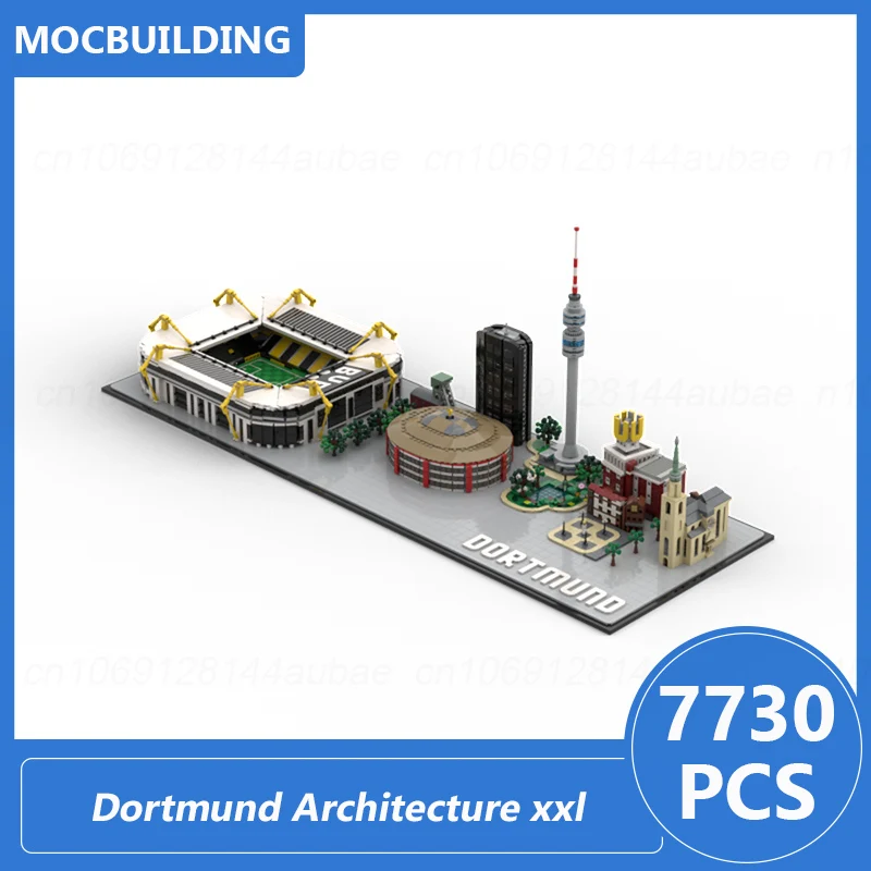 Dortmund architektura XXL architektura Model Moc klocki Diy montaż cegieł kolekcja wyświetlacz zabawki świąteczne prezenty 7730 sztuk