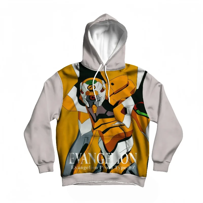 

Mens Anime Neon Genesis Evangelion Evangelion Production Model 00 Character 3D Printed Hoodie Casual Streetwear Fashion Top