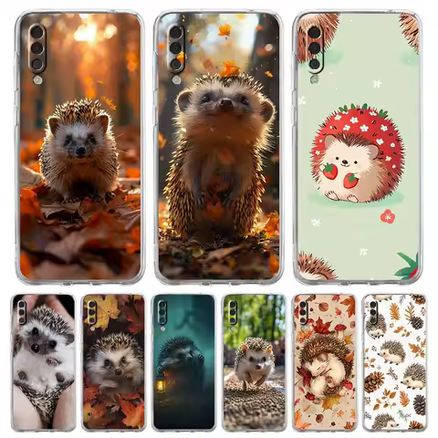 Phone Case For Samsung A56 A36 A26 A16 A14 A12 A22 A32 5G A34 A42 A52 A54 A50 A70 A40 A20S A04S A06 Cover Cute Little Hedgehog