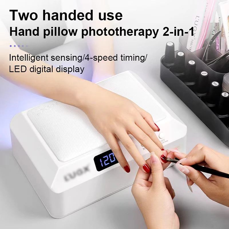 Sèche-ongles à LED UV 2 en 1, oreiller à main, lampe professionnelle cuite à séchage rapide, Machine de manucure, outils de photothérapie