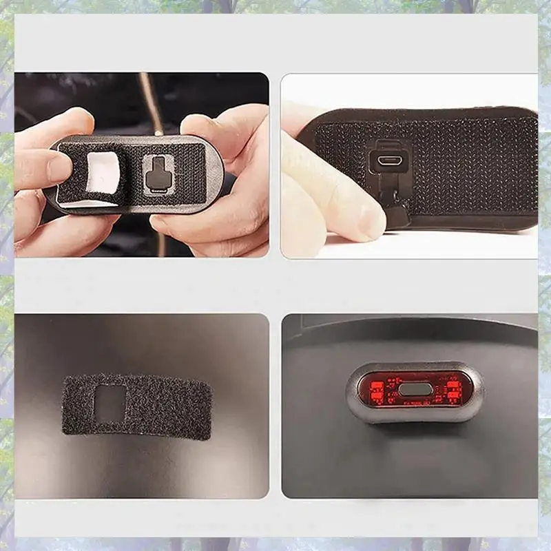 2x luz led para capacete, luz de freio para capacete de motocicleta, recarregável, luz de advertência de segurança vermelha traseira para andar de noite