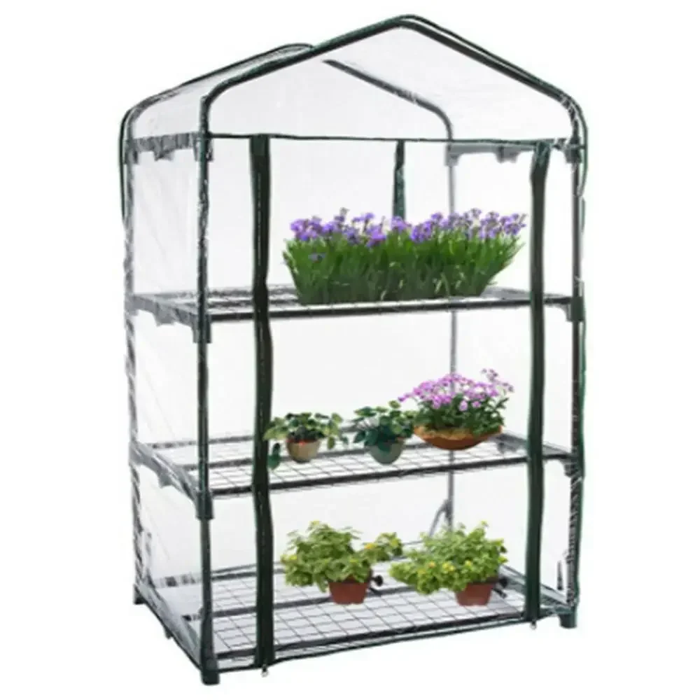 

1/2/3/4 Tier Portable Clear PVC Garden Supplies Outdoor Waterproof Easy Use Walk-in Protective Mini Greenhouse Cover Balconies