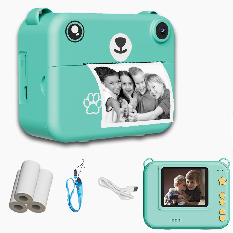 Multi Functional Children's Camera Is a Must-Have Halloween Gift. The Camera Can Print Instantly and Is a Portable Small Camera