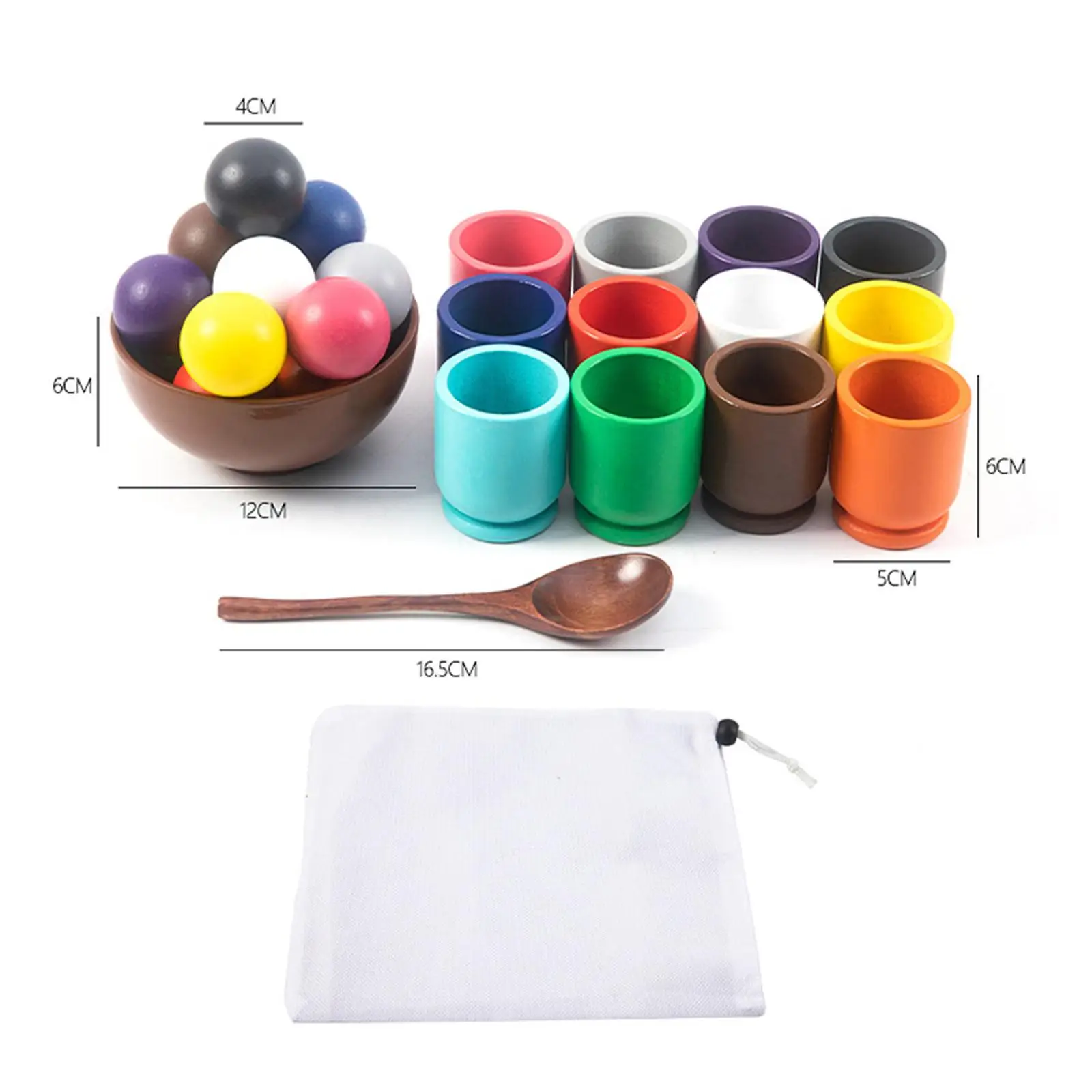 Balle de comptage arc-en-ciel, jouet Montessori, entraînement, pensée logique pour les tout-petits