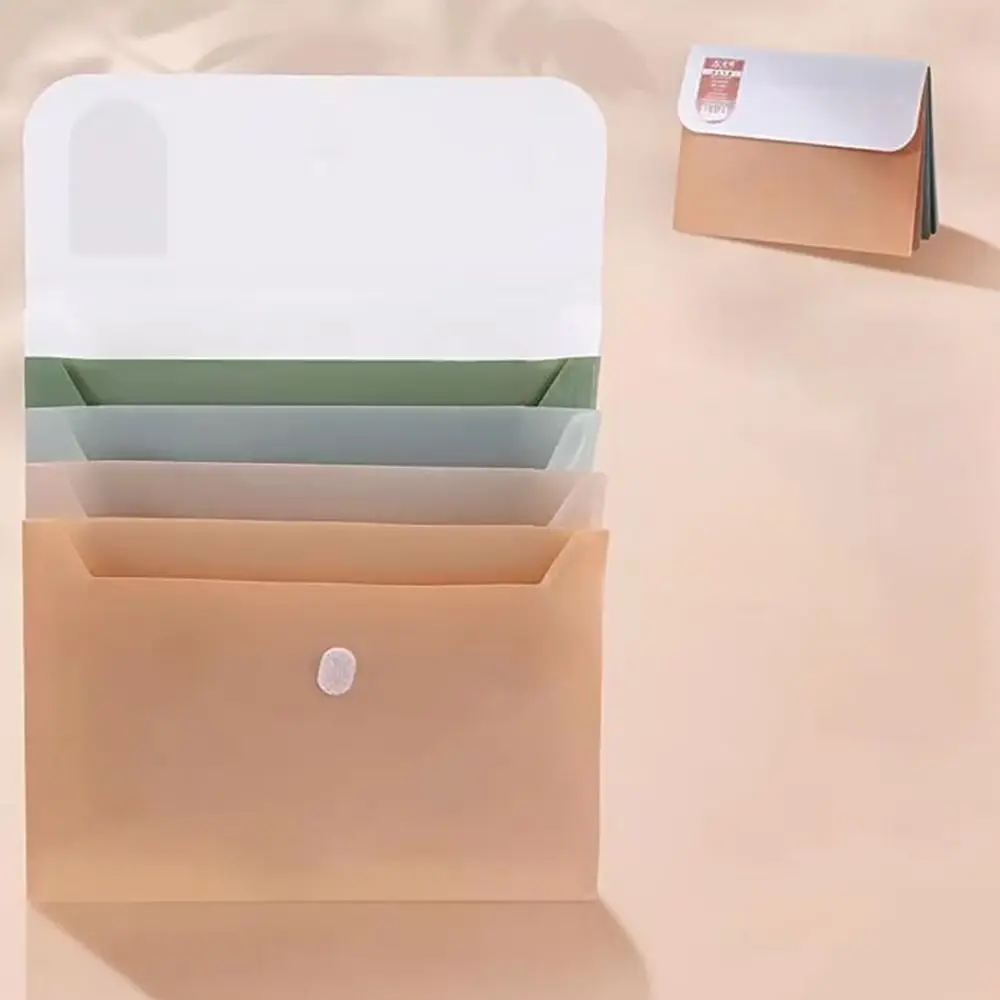 Simple Transparent A4 File Bag Five-layer Large Capacity Test Paper Storage Bag Paper Insert Type Data Booklet Students