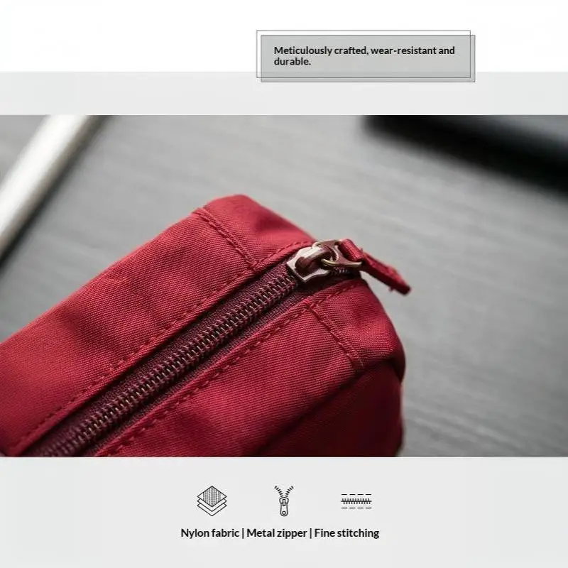 Doppelschichtige Kosmetiktasche Reise-Make-up-Organizer Große Kapazität Toilettenartikel-Tasche Multifunktionales Federmäppchen Pinselhalter – Detail 11