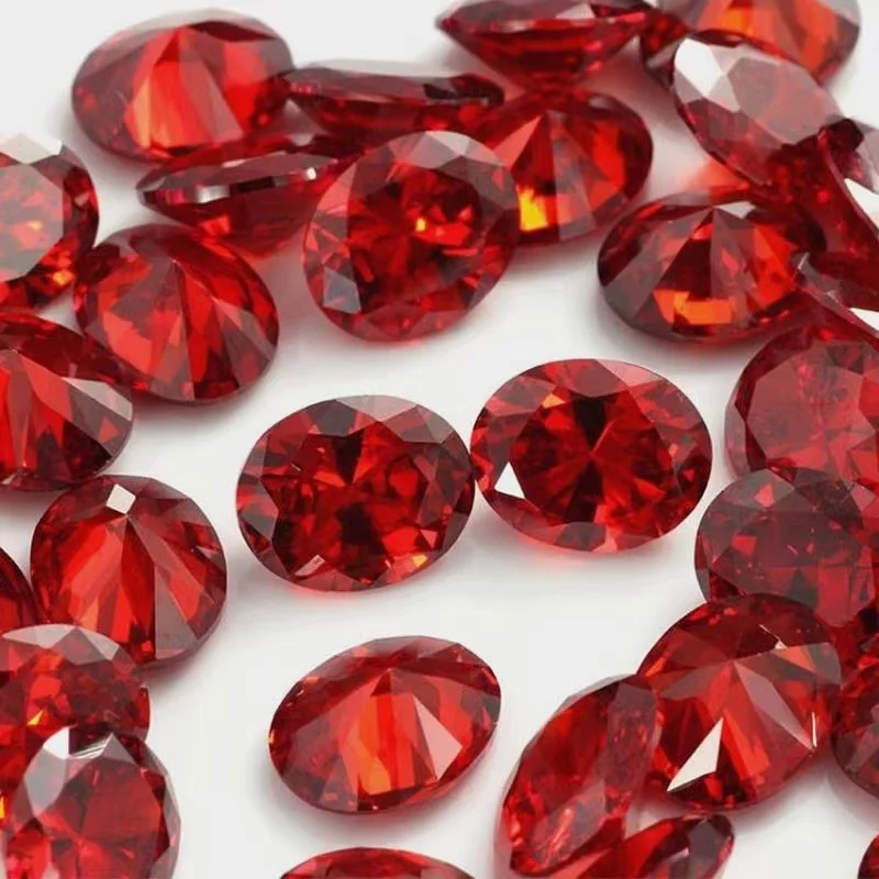 Brillant geschliffene 13x18mm ovale rote Labor-Rubin-Edelsteine Granat DIY Schmuck VVS Edelstein für DIY Schmuckherstellung – Detail 7