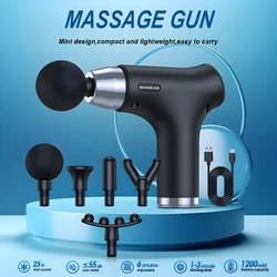 LCD Fascial Massage Gun Electric Percussion touch switch Pistol Massage whole Body Neck Deep TissueMuscle Relaxation Fitness